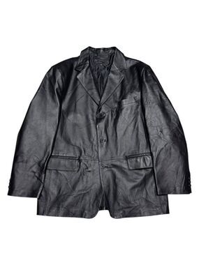 CROFT & BARROW GENUINE LEATHER Designer Business Casual Coat Jacket Mens XL